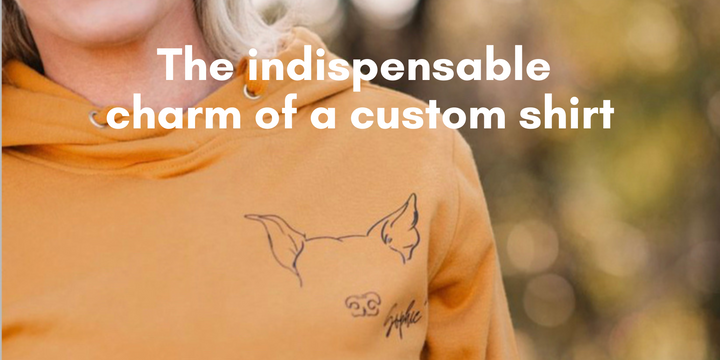 The charm of a shirt featuring your beloved canine companion
