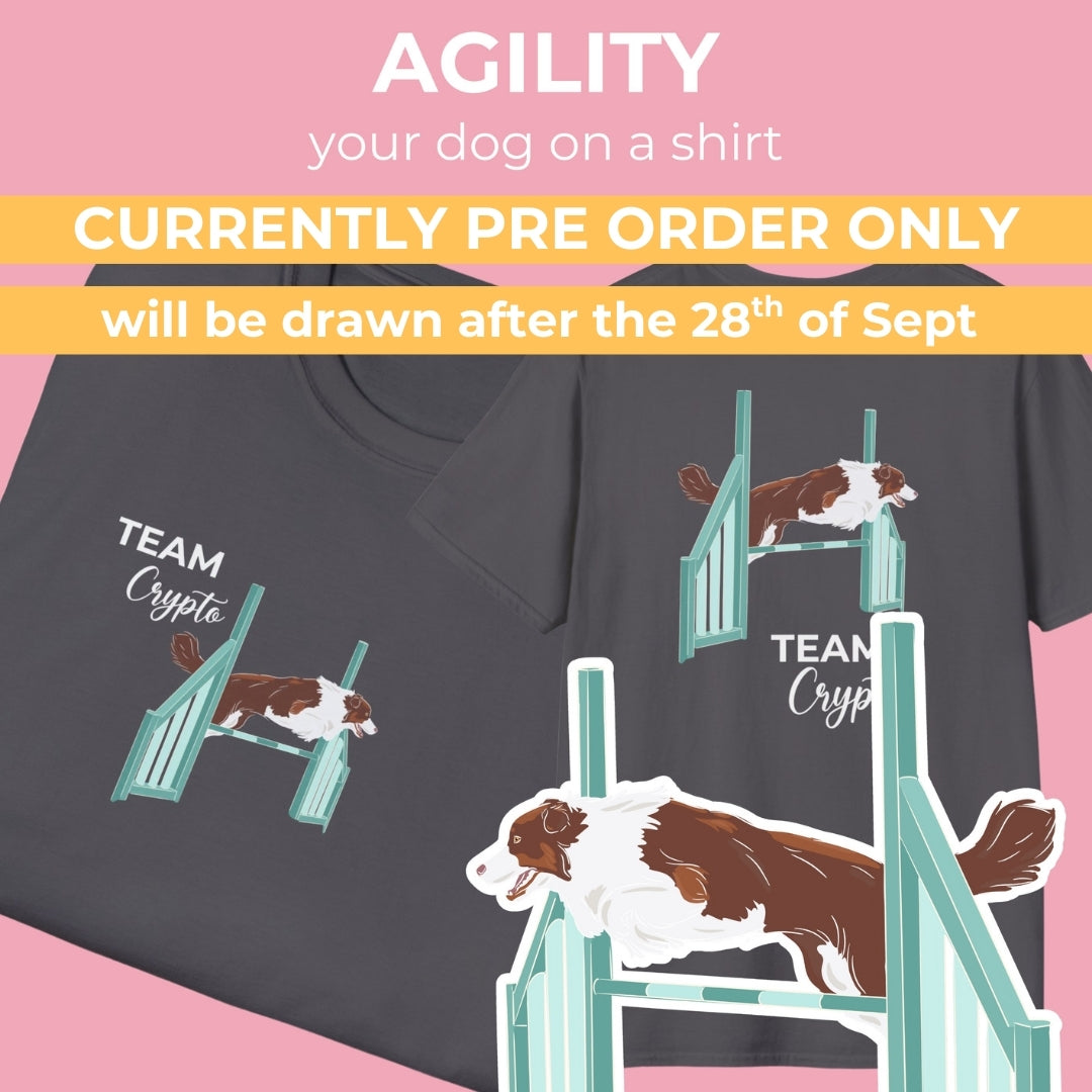 Personalised Dog Agility - Tee + digital drawing for print