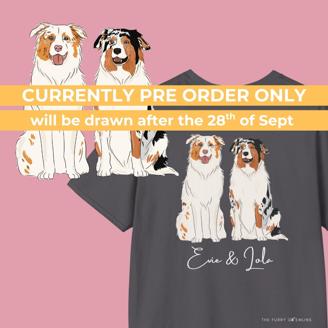 Your Dog on a Tee – Colour Portrait Edition (Tee + digital drawing file)