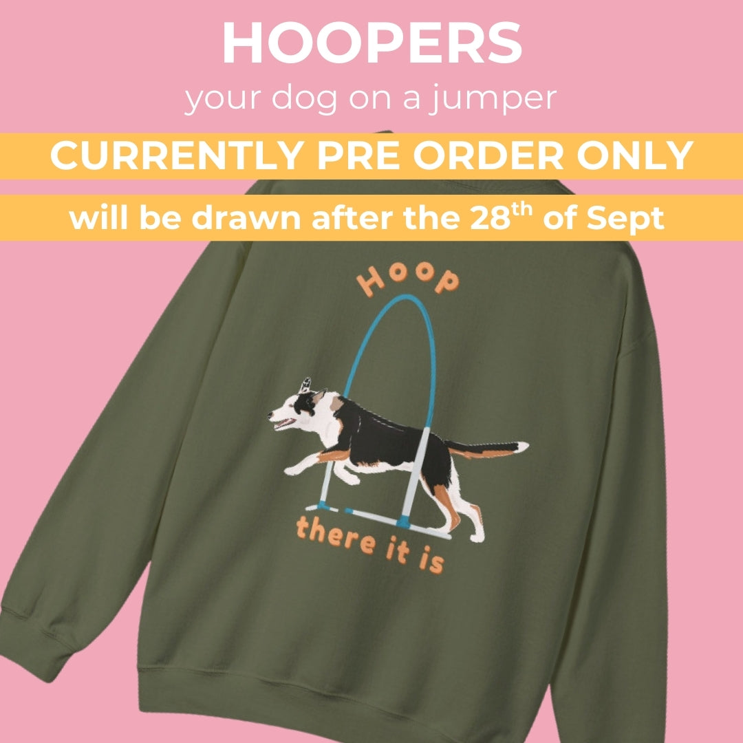 Personalised Dog Hoopers Jumper + digital drawing for print