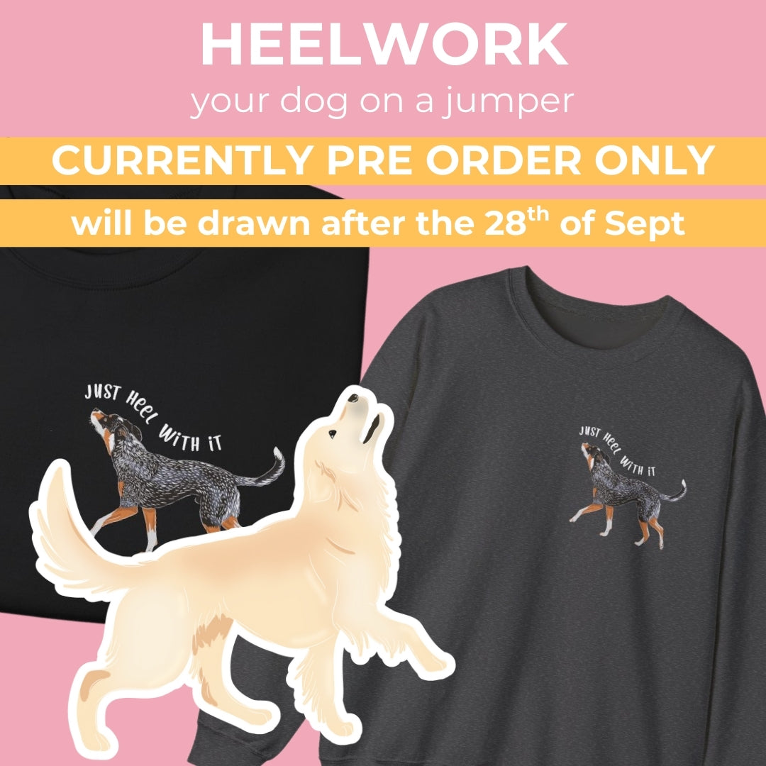 Personalised Just Heel With It Jumper + digital drawing for print