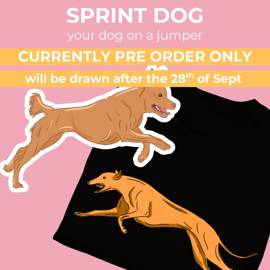 Personalised Sprint Dog / Lure Coursing + digital drawing for print