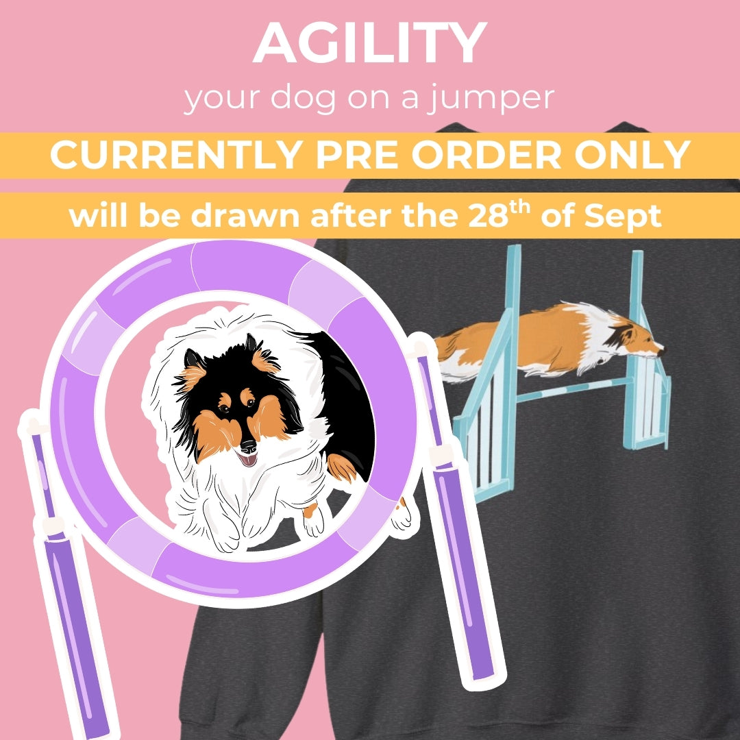 Personalised Dog Agility + digital drawing for print