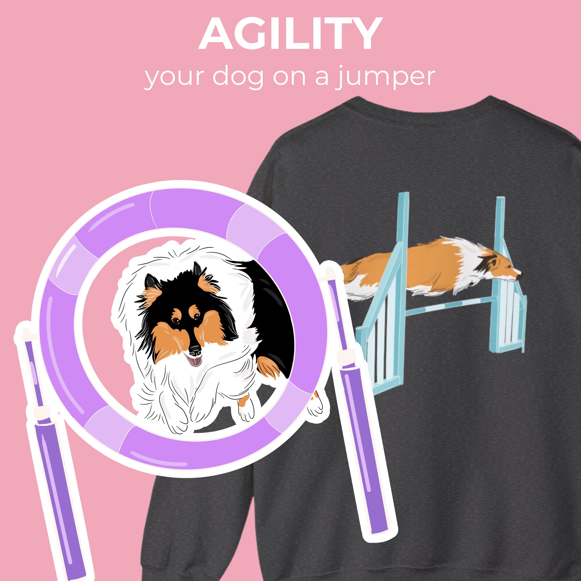 CUSTOM LIMITED EDITION - Get over it jumper + digital drawing for print