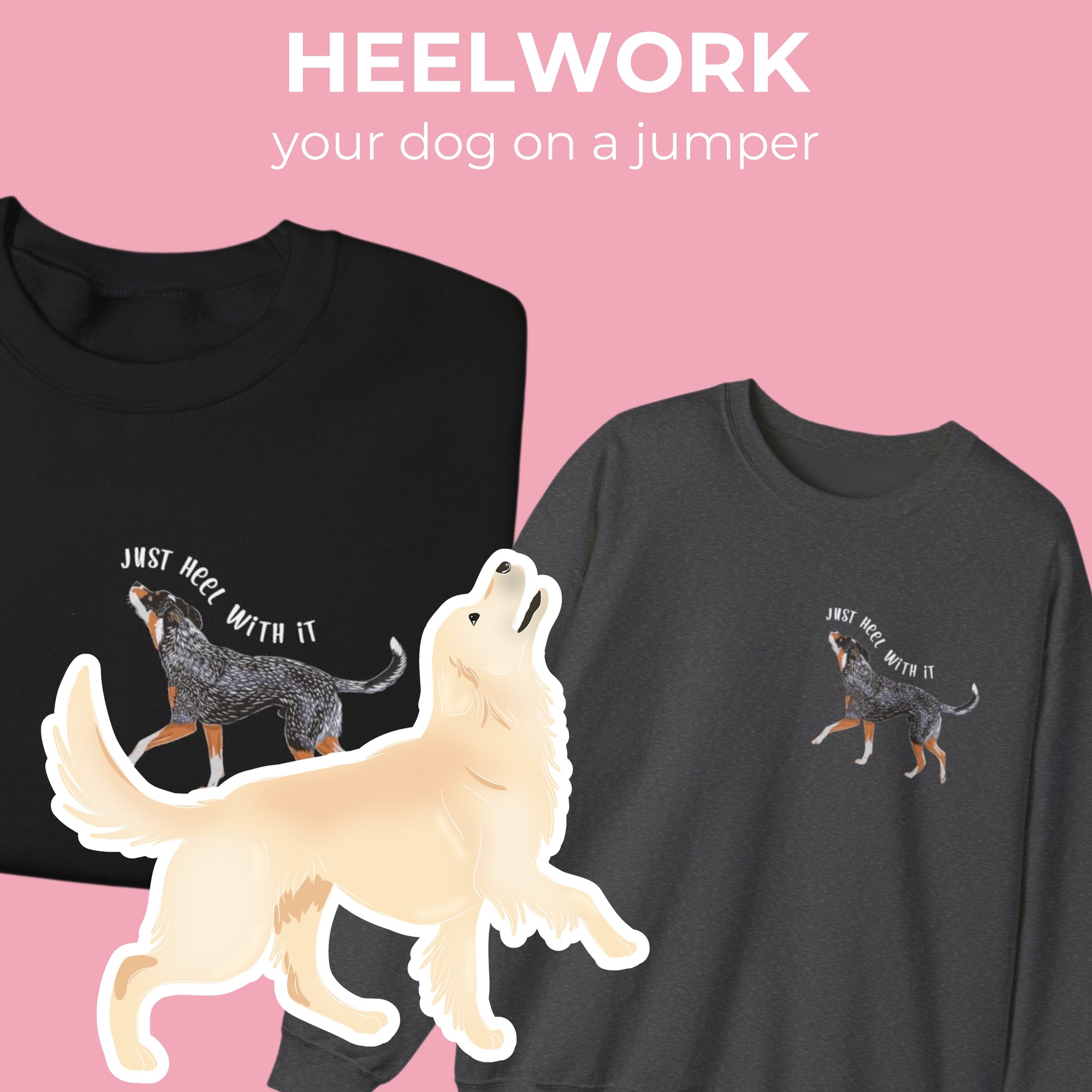 CUSTOM LIMITED EDITION Just Heel With It Jumper + digital drawing for print