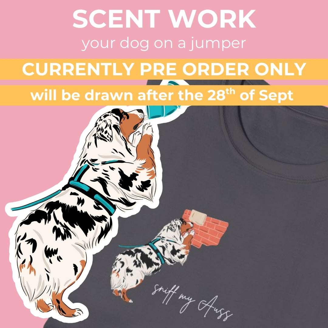 Personalised Dog Scent Work Jumper + digital drawing for print