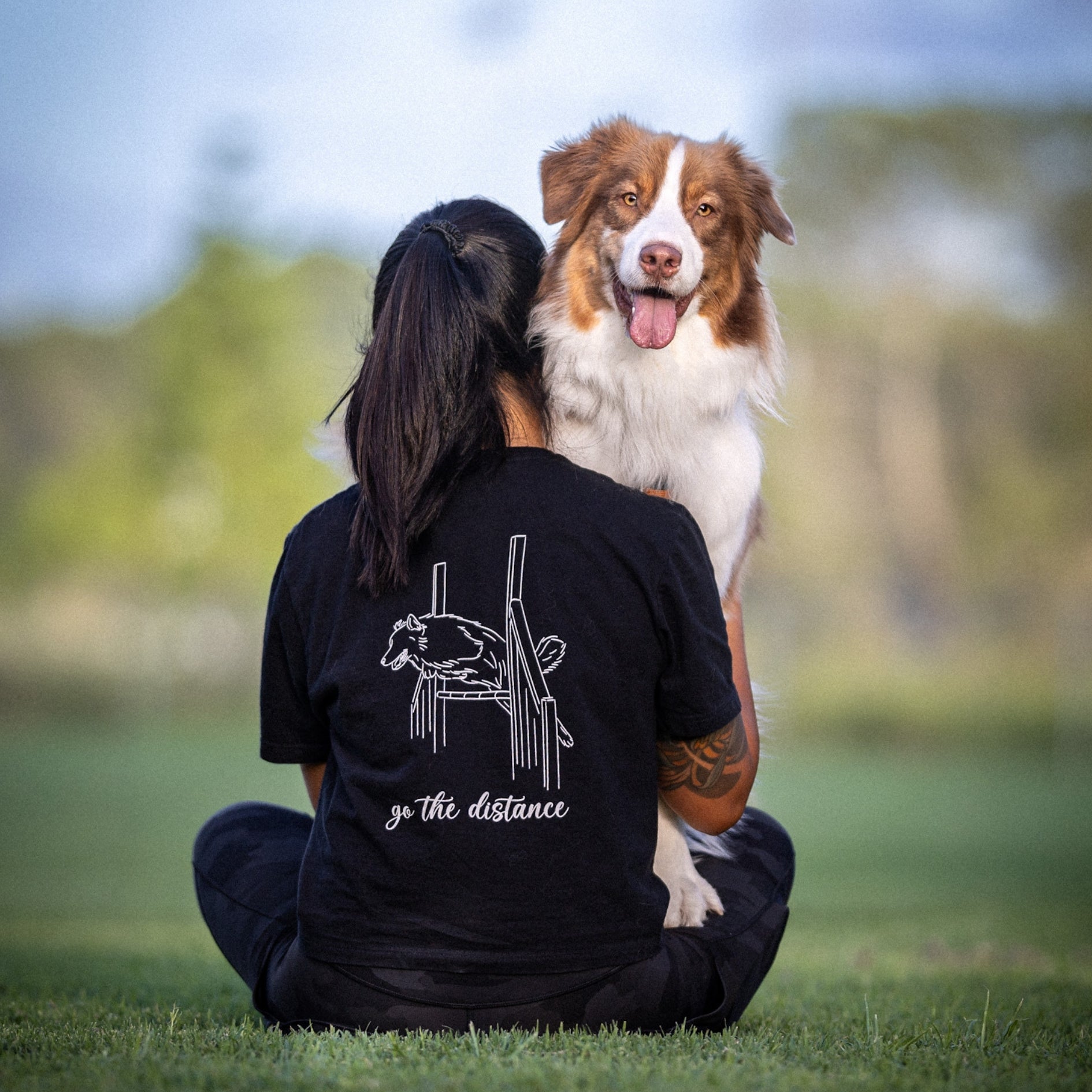 Custom Dog Sport Outline with text - Jumper