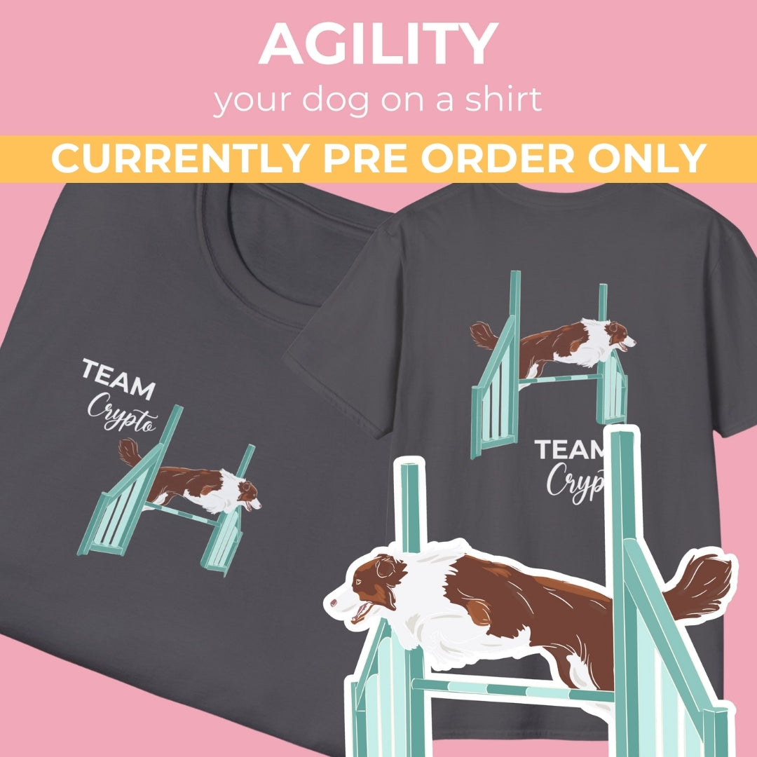 Personalised Dog Agility - Tee + digital drawing for print