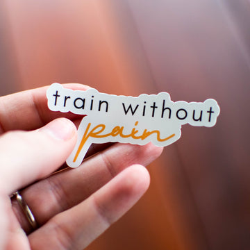 'Train Without Pain' Sticker