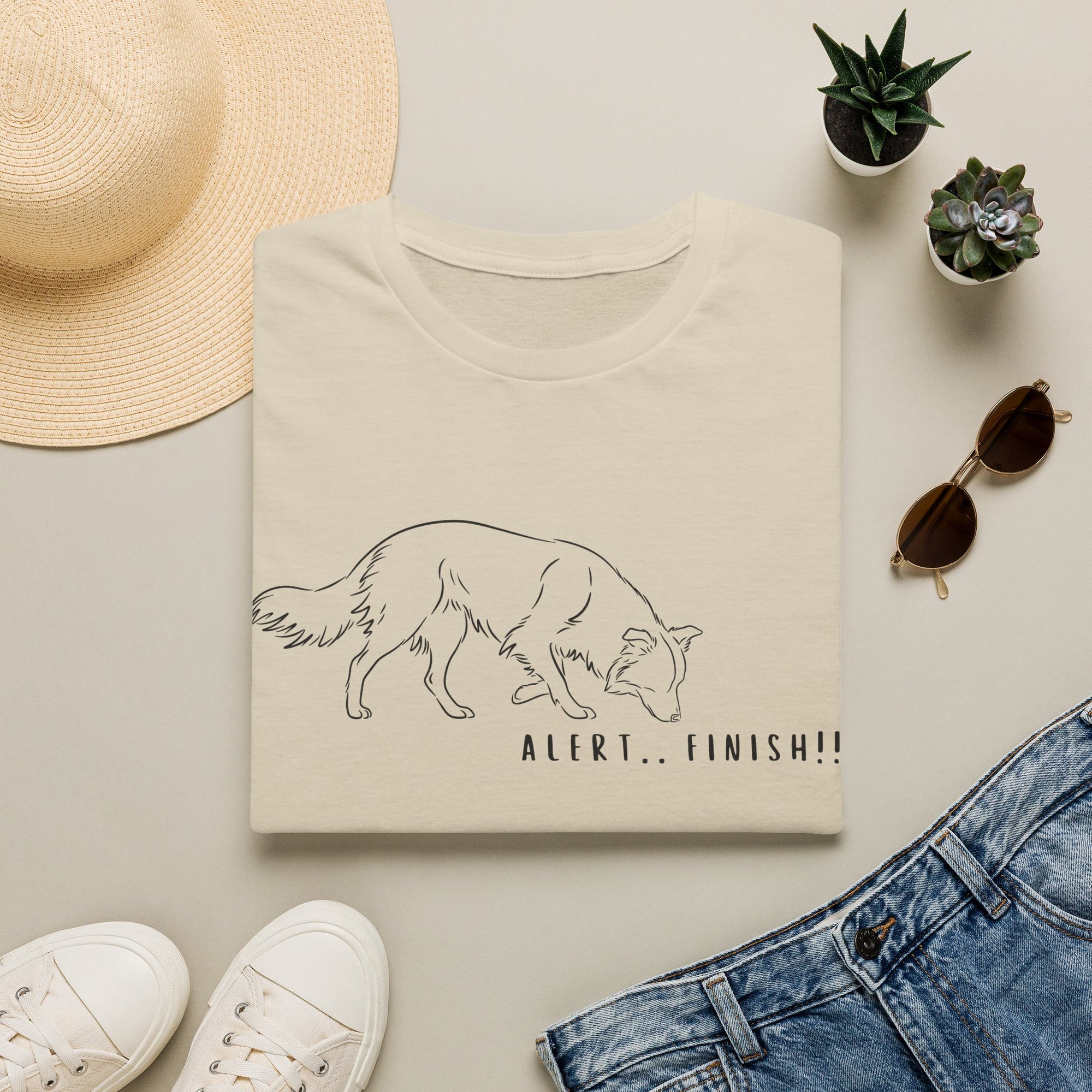 Alert Finish Dog Doggy Lady Special - Tee