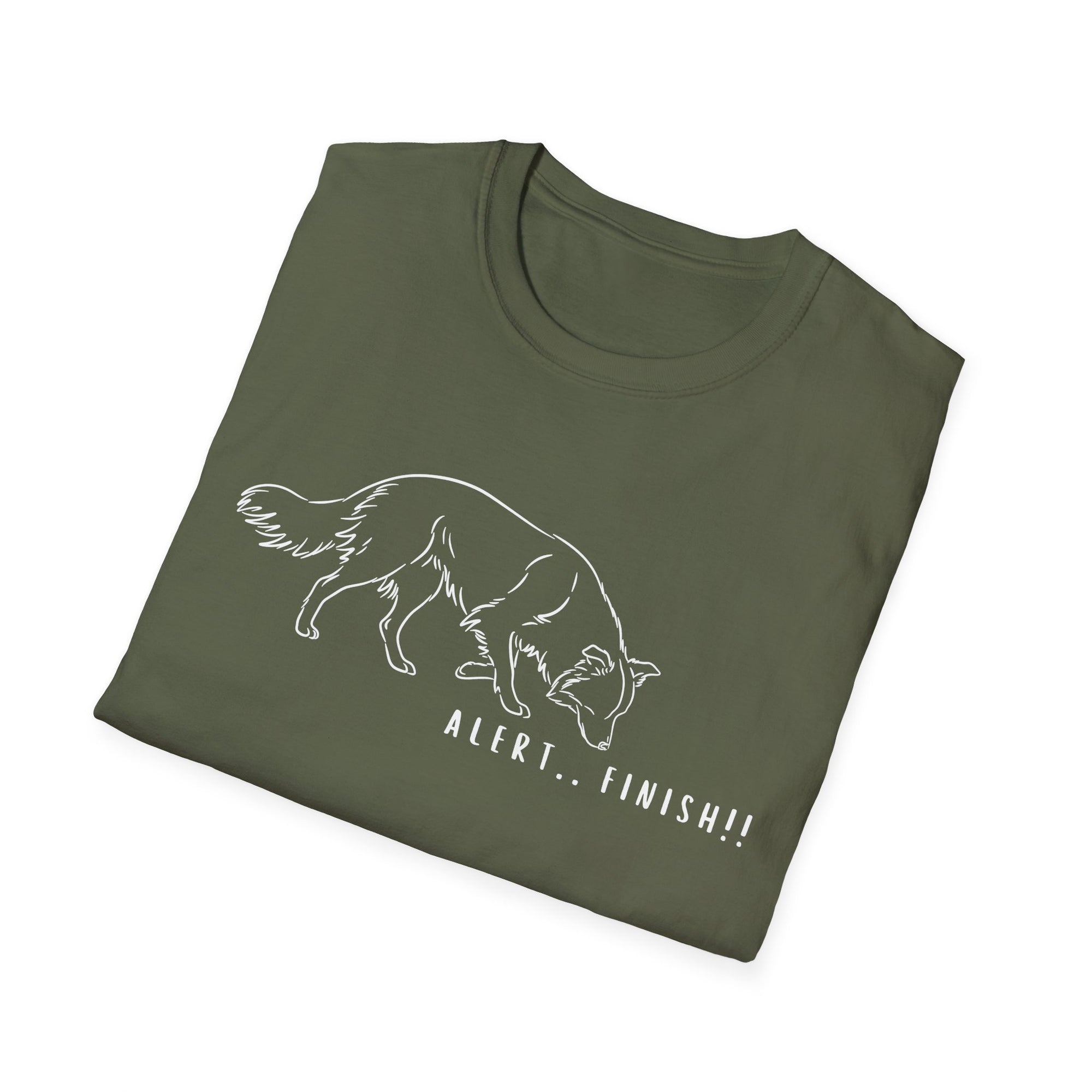 Alert Finish Dog Doggy Lady Special - Tee
