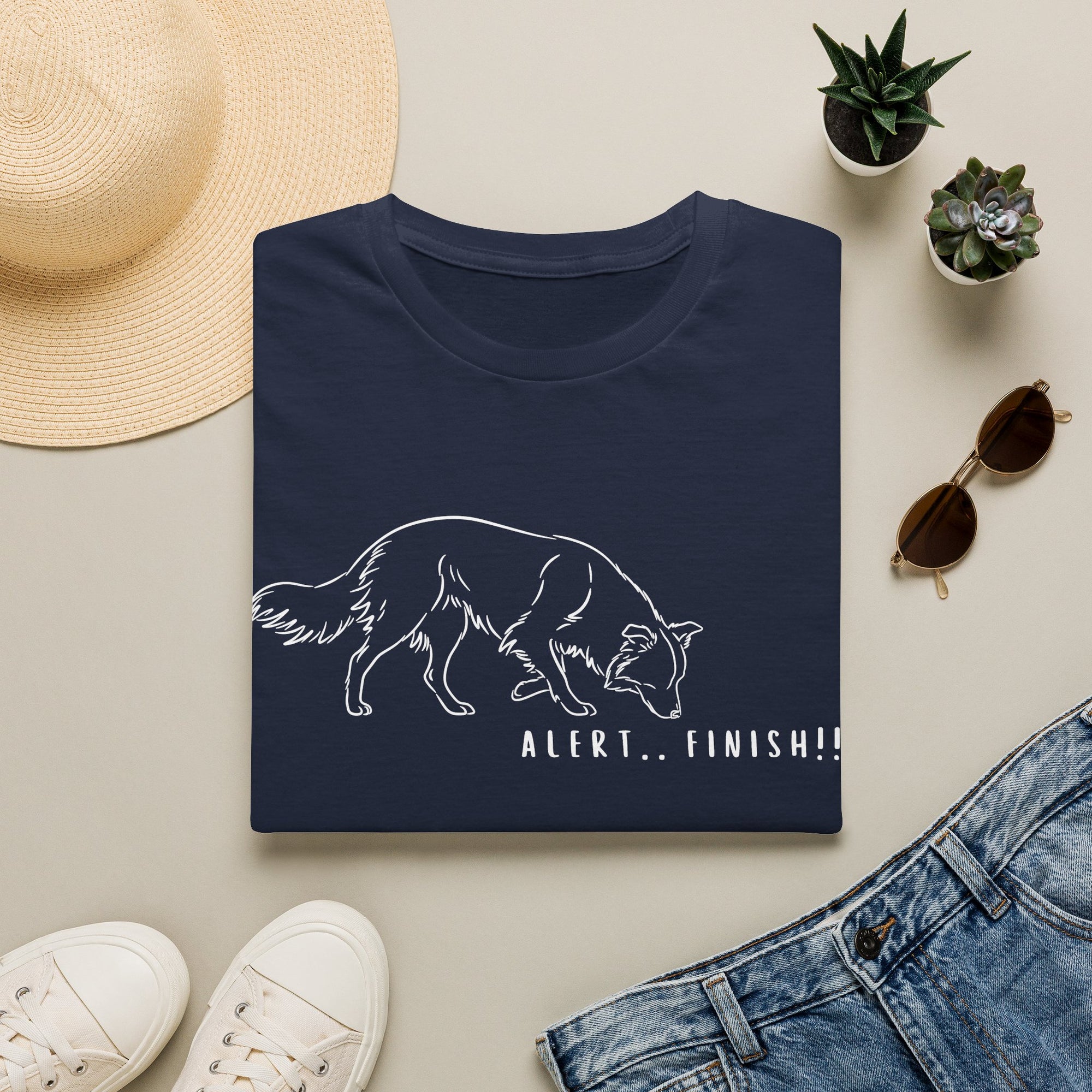 Alert Finish Dog Doggy Lady Special - Tee