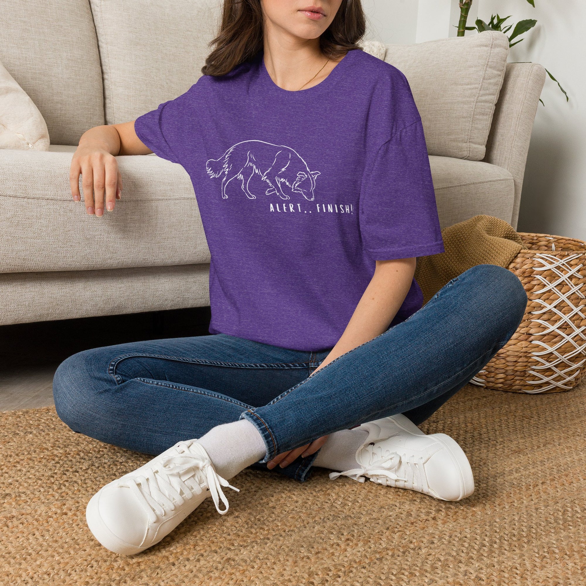 Alert Finish Dog Doggy Lady Special - Tee