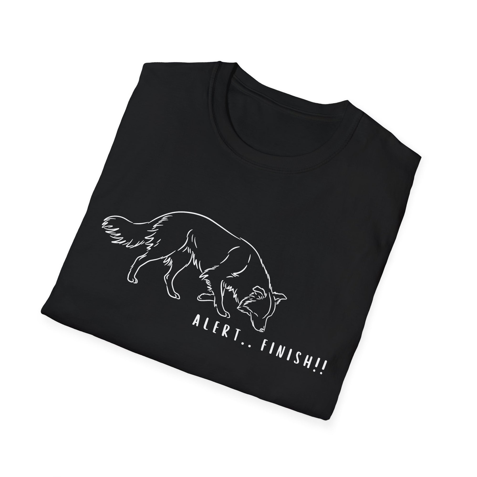 Alert Finish Dog Doggy Lady Special - Tee
