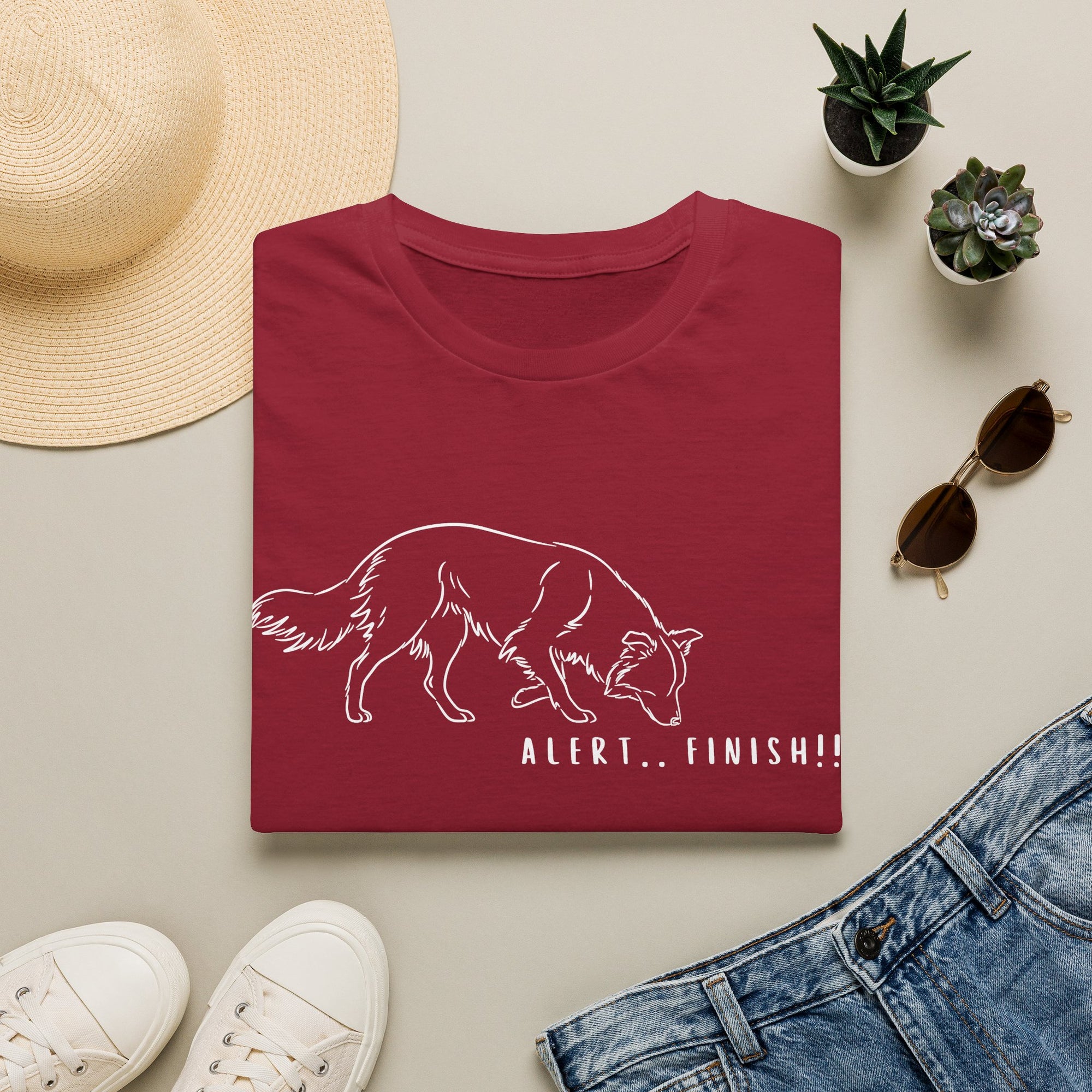Alert Finish Dog Doggy Lady Special - Tee