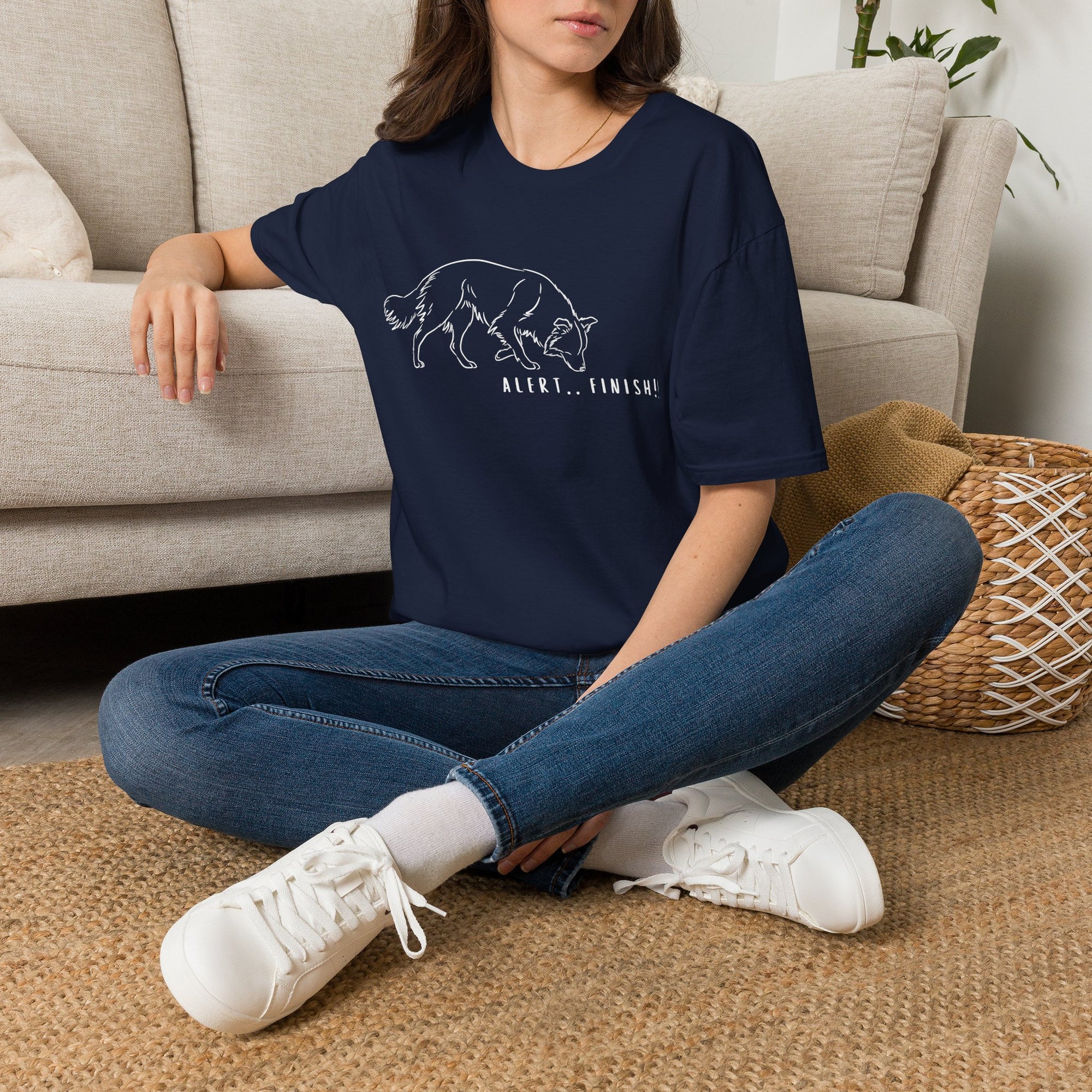 Alert Finish Dog Doggy Lady Special - Tee