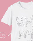 Your Dogs On A Shirt - Custom Pet Tee (2 dogs)