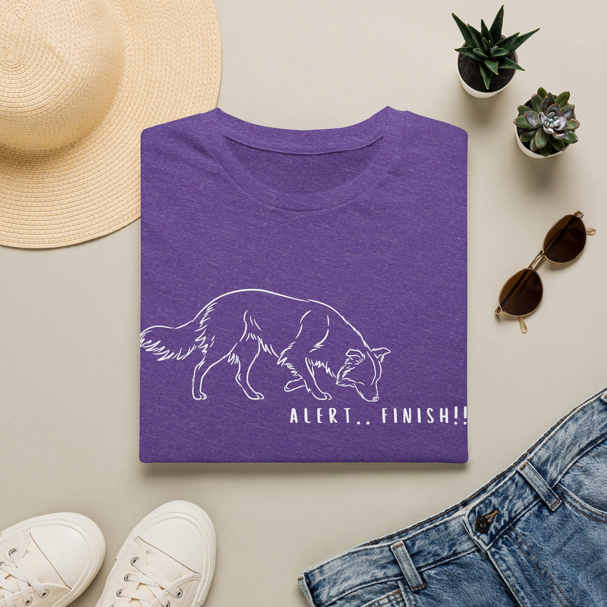 Alert Finish Dog Doggy Lady Special - Tee