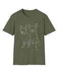 Your Dogs On A Shirt - Custom Pet Tee (2 dogs)
